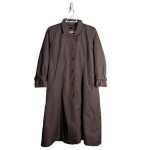 London Fog Women's Vintage Purple Single Breasted Overcoat